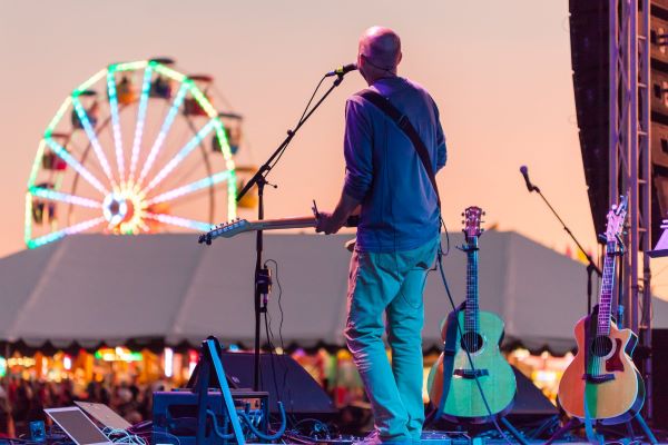 Live performer on stage at the 2019 Butlerville Days Celebration